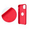 Forcell Silicone Samsung S901 Galaxy S22 5G piros Szilikon tok velúr belsővel