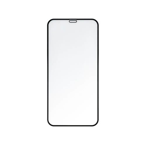 iPhone X / XS / 11 Pro (5.8") előlapi üvegfólia, edzett, hajlított, fekete keret, 9H, 5D Full Glue (Matte)