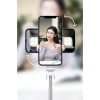 Stand XT-06S fehér bluetooth-os tripoddá alakítható selfie bot levehető LED fénnyel