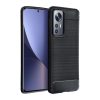 Xiaomi 12 5G / 12X 5G szilikon tok, fekete, Carbon fiber