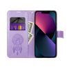 Samsung Galaxy A13 4G telefon tok, könyvtok, oldalra nyíló tok, mágnesesen záródó, lila, dreamcatcher, SM-A135, Forcell Mezzo