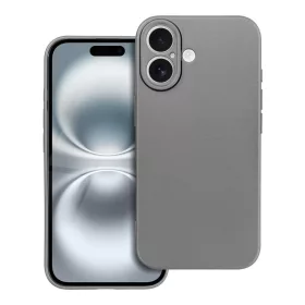   iPhone 12 / 12 Pro (6.1") hátlap tok, TPU tok, szürke, Metallic