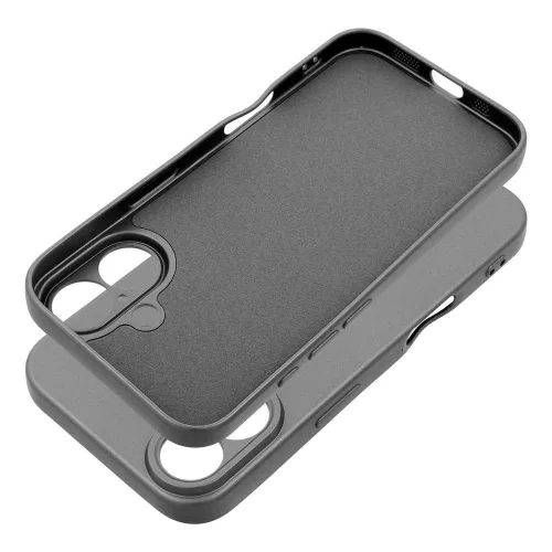iPhone 12 / 12 Pro (6.1") hátlap tok, TPU tok, szürke, Metallic