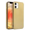 iPhone 12 / 12 Pro (6,1") hátlap tok, TPU tok, arany, Metallic