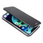 iPhone 14 (6.1") telefontok, könyvtok, mágneszáras, szilikon keretes, fekete, Forcell Elegance