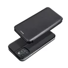 iPhone 14 (6.1") telefontok, könyvtok, mágneszáras, szilikon keretes, fekete, Forcell Elegance