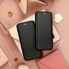 iPhone 14 (6.1") telefontok, könyvtok, mágneszáras, szilikon keretes, fekete, Forcell Elegance