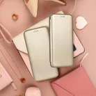 iPhone 14 (6.1") telefontok, könyvtok, mágneszáras, flip tok, szilikon keretes, arany, Forcell Elegance