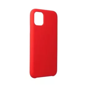   iPhone 14 Pro (6,1") szilikon tok, matt, velúr belső, piros, Forcell Silicone