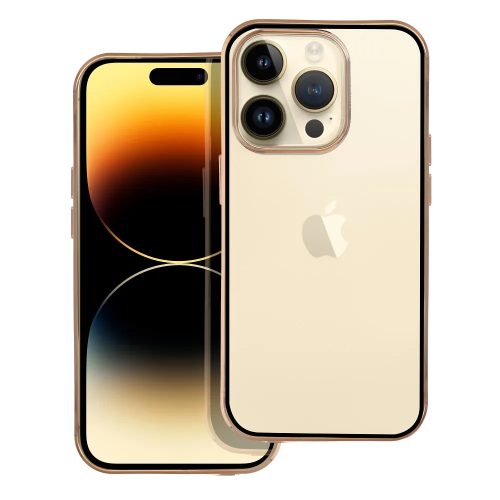 iPhone 14 Pro Max (6.7") szilikon tok, hátlap tok, TPU tok, fekete keret, Lux