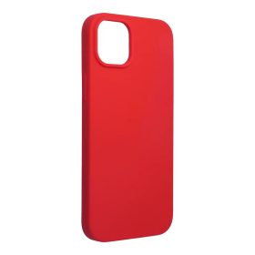   iPhone 14 Plus (6,7") szilikon tok, matt, velúr belső, piros, Forcell Silicone