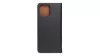 iPhone 14 Plus (6.7") bőr telefon tok, könyvtok, oldalra nyíló tok, mágnesesen záródó, fekete, Forcell Leather