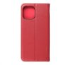 iPhone 14 Plus (6.7") bőr telefon tok, könyvtok, oldalra nyíló tok, mágnesesen záródó, piros, Forcell Leather