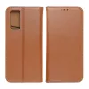 iPhone 14 Pro (6.1") bőr telefon tok, könyvtok, oldalra nyíló tok, mágnesesen záródó, barna, Forcell Leather