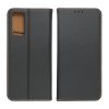 iPhone 14 Pro (6.1") bőr telefon tok, könyvtok, oldalra nyíló tok, mágnesesen záródó, fekete, Forcell Leather