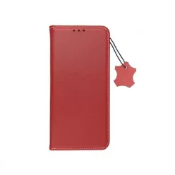   iPhone 14 Pro (6.1") bőr telefon tok, könyvtok, oldalra nyíló tok, mágnesesen záródó, piros, Forcell Leather