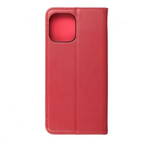 iPhone 14 Pro (6.1") bőr telefon tok, könyvtok, oldalra nyíló tok, mágnesesen záródó, piros, Forcell Leather
