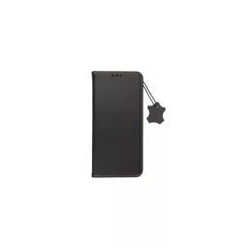   iPhone 14 Pro Max (6.7") bőr telefon tok, könyvtok, oldalra nyíló tok, mágnesesen záródó, fekete, Forcell Leather