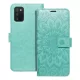 iPhone 14 (6.1") telefon tok, könyvtok, oldalra nyíló tok, mágnesesen záródó, zöld, mandala, Forcell Mezzo