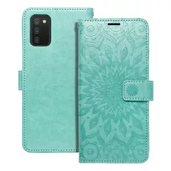   iPhone 14 Pro Max (6.7") telefon tok, könyvtok, oldalra nyíló tok, mágnesesen záródó, zöld, mandala, Forcell Mezzo
