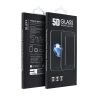 iPhone 14 Pro Max (6.7") előlapi üvegfólia, edzett, hajlított, fekete keret, 5D Full Glue