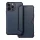 Samsung Galaxy S23 Plus telefon tok, könyvtok, oldalra nyíló tok, mágnesesen záródó, PU / TPU tok, karbon mintás, kék, SM-S916, Razor