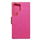 Samsung Galaxy S23 Ultra telefon tok, könyvtok, oldalra nyíló tok, mágnesesen záródó, rózsaszín, SM-S918, Smart Canvas