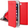 Samsung Galaxy S23 telefon tok, könyvtok, oldalra nyíló tok, mágnesesen záródó, SM-S911, piros