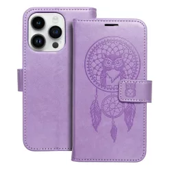   Samsung Galaxy S23 Plus telefon tok, könyvtok, oldalra nyíló tok, mágnesesen záródó, lila, dreamcatcher, SM-S916, Forcell Mezzo