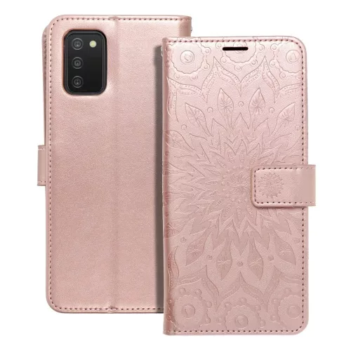 Samsung Galaxy S23 Plus telefon tok, könyvtok, oldalra nyíló tok, mágnesesen záródó, rose gold, mandala, SM-S916, Forcell Mezzo