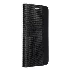   Samsung Galaxy S23 Plus telefon tok, könyvtok, oldalra nyíló tok, mágnesesen záródó, SM-S916, fekete, Sensitive Book