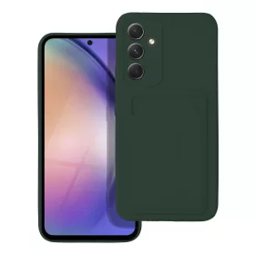   Samsung Galaxy A54 szilikon tok, hátlap tok, bankkártya tartós, zöld, SM-A546, Card