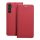 Samsung Galaxy A34 telefon tok, könyvtok, oldalra nyíló tok, mágnesesen záródó, piros, SM-A346, Luna Book
