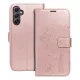 Samsung Galaxy A54 telefon tok, könyvtok, oldalra nyíló tok, mágnesesen záródó, rose gold, tree, SM-A546, Mezzo