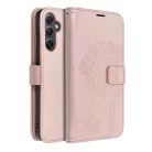 Samsung Galaxy A54 telefon tok, könyvtok, oldalra nyíló tok, mágnesesen záródó, rose gold, tree, SM-A546, Mezzo