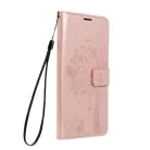 Samsung Galaxy A54 telefon tok, könyvtok, oldalra nyíló tok, mágnesesen záródó, rose gold, tree, SM-A546, Mezzo