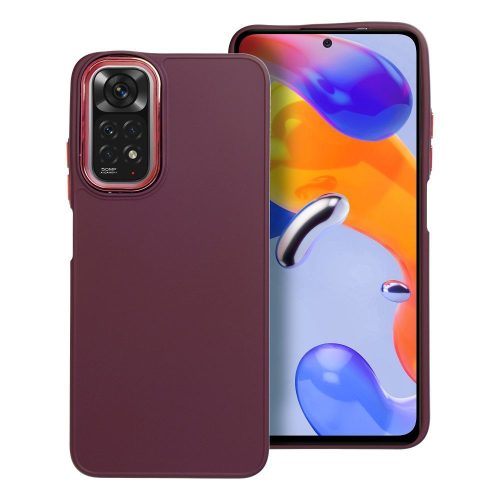 Xiaomi Redmi Note 11 4G / 11S hátlap tok, TPU tok, sötétlila, Frame