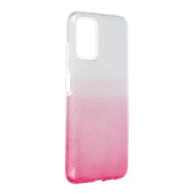   Samsung Galaxy A34 szilikon tok, csillámos, hátlap tok, pink-ezüst, SM-A346, Shining