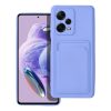 Xiaomi Redmi Note 12 5G / Poco X5 szilikon tok, hátlap tok, bankkártya tartós, lila, Card