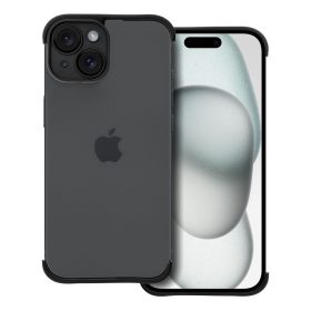   iPhone 15 Plus (6.7") keret tok, TPU tok, kameravédelem, fekete, Mini Bumpers