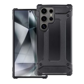   Samsung Galaxy S24 Ultra ütésálló hátlap tok, fekete, SM-S928, Armor