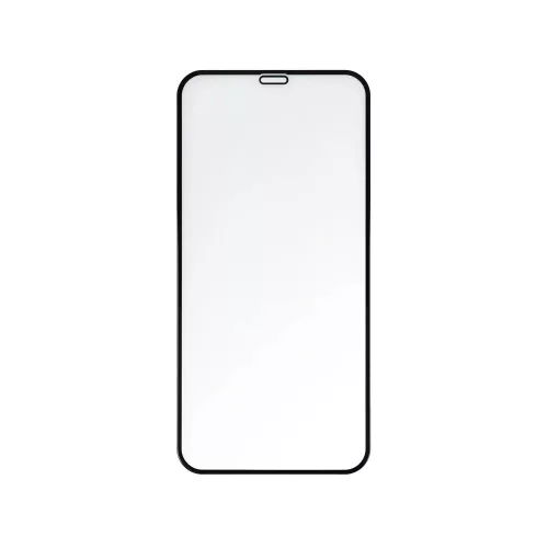 iPhone 15 Plus / 16 Plus (6.7") előlapi üvegfólia, edzett, hajlított, fekete keret, 9H, 5D Full Glue