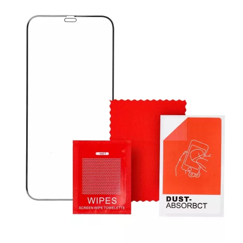 Huawei P30 Lite előlapi üvegfólia, fekete, hajlított, 0.2mm, 9H, full glue, Veason 6D Pro