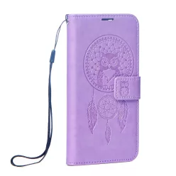   Samsung Galaxy A05 telefon tok, könyvtok, oldalra nyíló tok, mágnesesen záródó, lila, dreamcatcher, SM-A055, Mezzo
