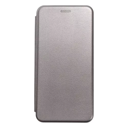 Samsung Galaxy A15 4G/5G telefontok, könyvtok, mágneszáras, flip tok, szilikon keretes, szürke, SM-A155, SM-A156, Forcell Elegance