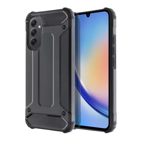 Samsung Galaxy A05s ütésálló hátlap tok, fekete, SM-A057, Armor