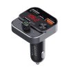 Bluetooth FM transmitter, 2xUSB / 1xType-C, 30W, PD / QC, BT5.3, LED kijelző, fekete, Bluestar AutoStream BT84B