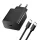 Hálózati töltőfej 1x Type-C + Type-C - Type-C adatkábel, 3A, 20W, fekete, BlueStar TFB-TC-20WPD