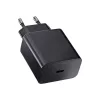 Hálózati töltőfej 1x Type-C + Type-C - Type-C adatkábel, 3A, 20W, fekete, BlueStar TFB-TC-20WPD