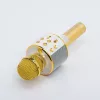 Bluetooth karaoke mikrofon, vezeték nélküli, TF kártya/pendrive, arany, CR58